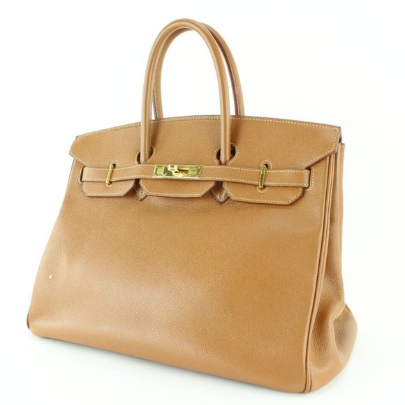Hermes Gold Courchevel Leather Birkin 35 GHW 1H1101 - Picture 1 of 11